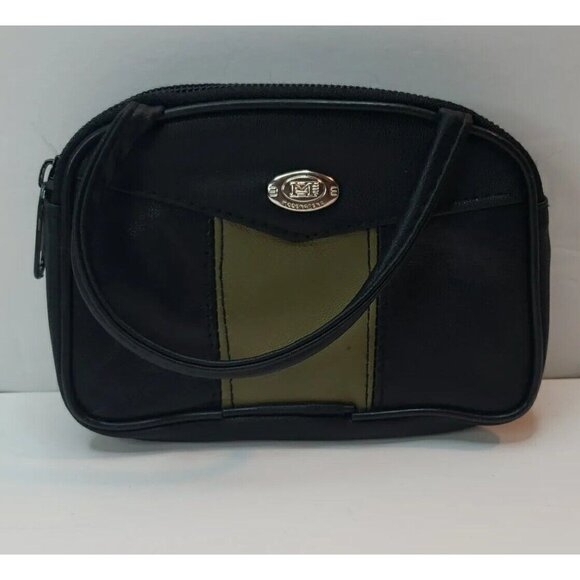 Pre-owned Small Black & Olive Change Purse with Handles - Picture 1 of 5